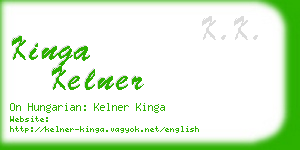 kinga kelner business card